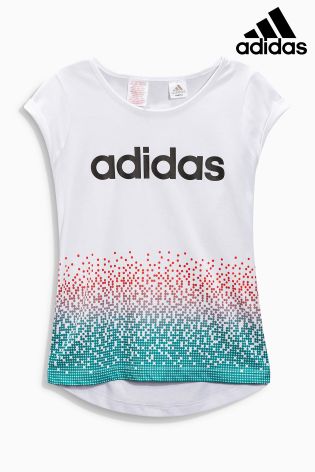 White Adidas Fade Print T-Shirt